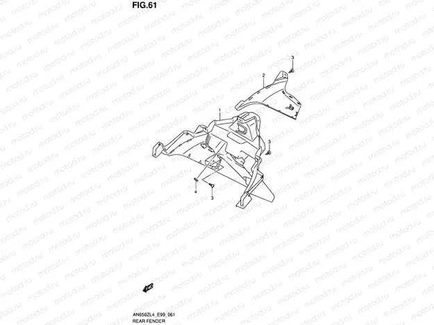 61 - REAR FENDER