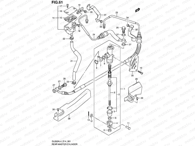 61 - REAR MASTER CYLINDER