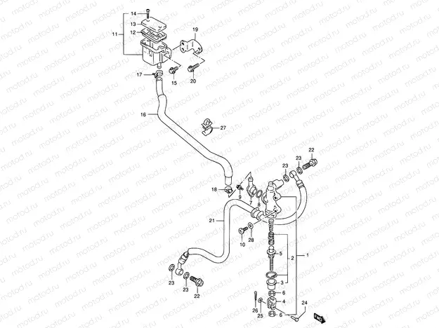 61 - REAR MASTER CYLINDER (MODEL P/R)