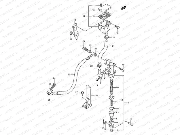 61 - REAR MASTER CYLINDER (SV1000SK3/S1K3/S2K3)