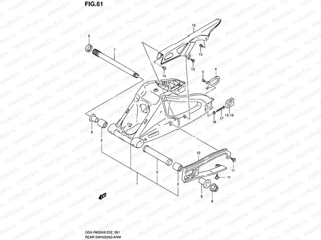 61 - REAR SWINGING ARM