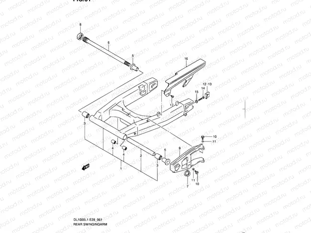 61 - REAR SWINGING ARM