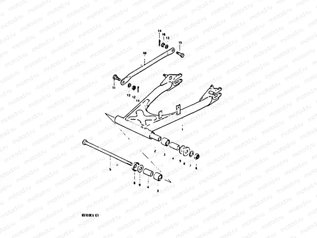 61 - REAR SWINGING ARM (GS550X)
