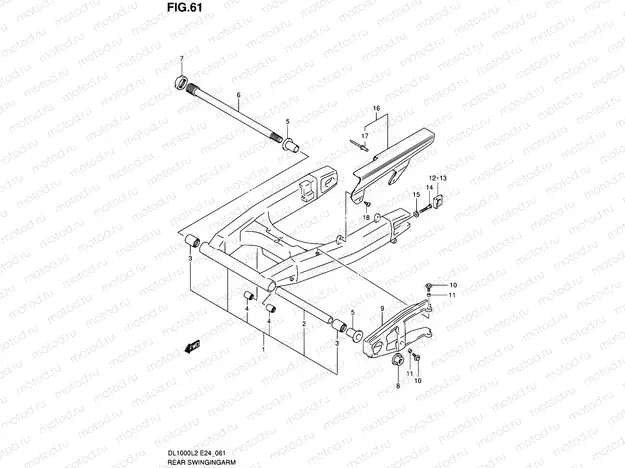 61 - REAR SWINGINGARM