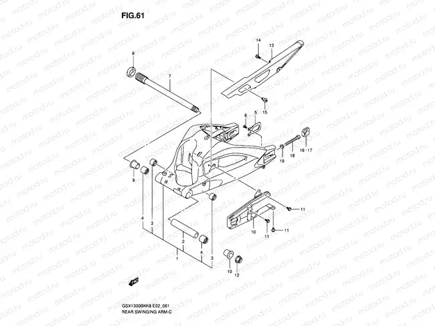 61 - REAR SWINGINGARM