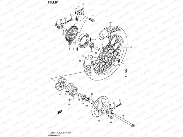 61 - REAR WHEEL