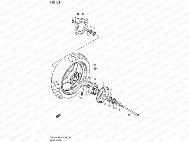 61 - REAR WHEEL