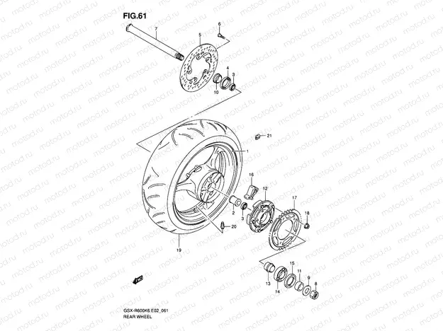 61 - REAR WHEEL
