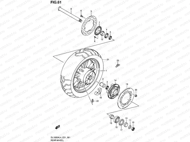 61 - REAR WHEEL