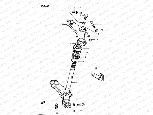 61 - STEERING STEM (MODEL D)
