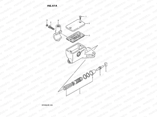 61A - CLUTCH MASTER CYLINDER (VS750GLFJ/GLFK)
