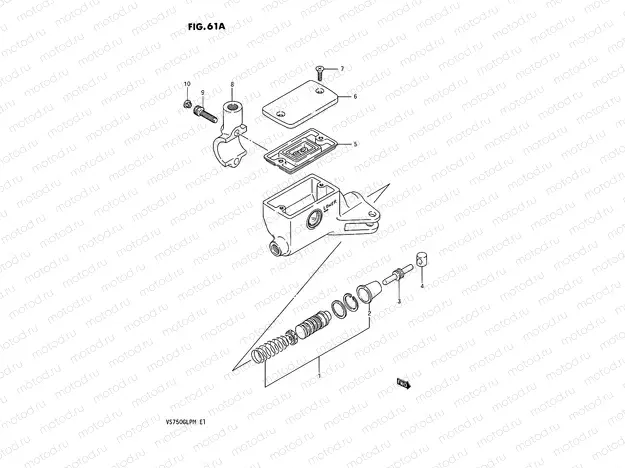 61A - CLUTCH MASTER CYLINDER (VS750GLFJ/GLFK/GLFL/GLFM)