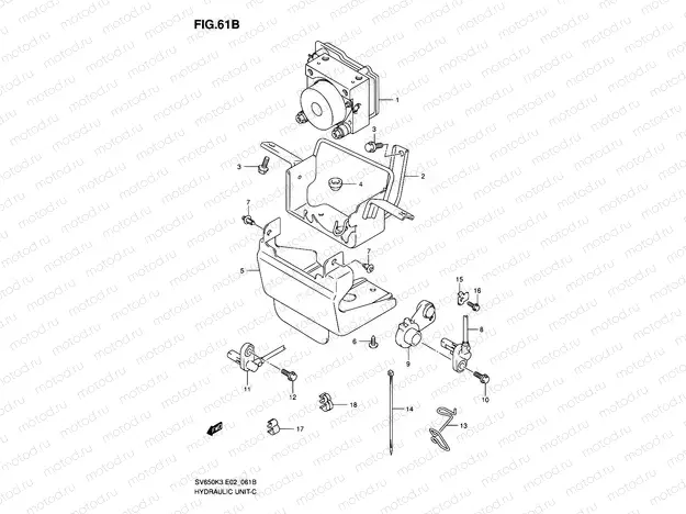 61B - HYDRAULIC UNIT(SV650AK7/UAK7/SAK7/SUAK7)
