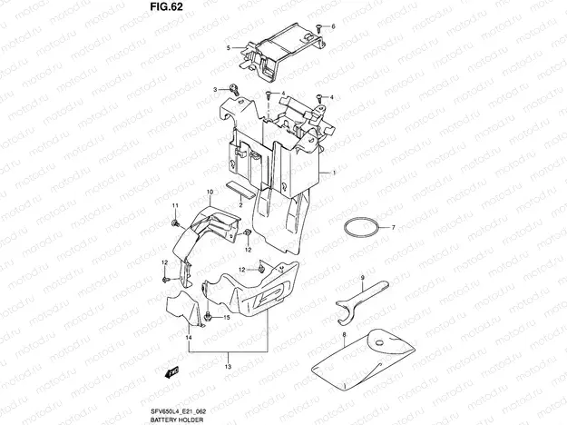 62 - BATTERY HOLDER (SFV650UAL4 E21)