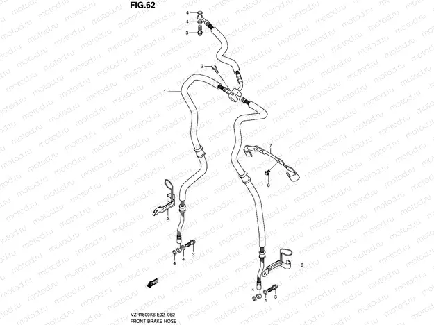 62 - FRONT BRAKE HOSE