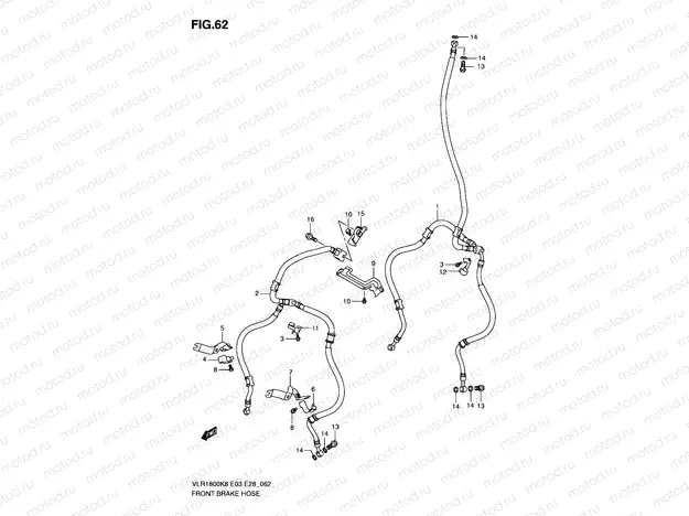 62 - FRONT BRAKE HOSE