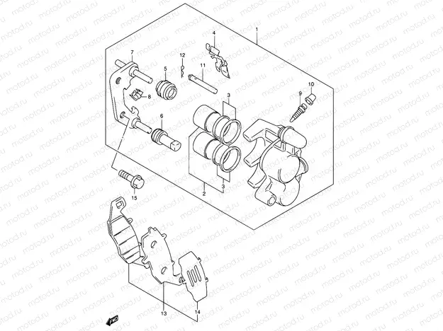 62 - FRONT CALIPER (SEE NOTE)