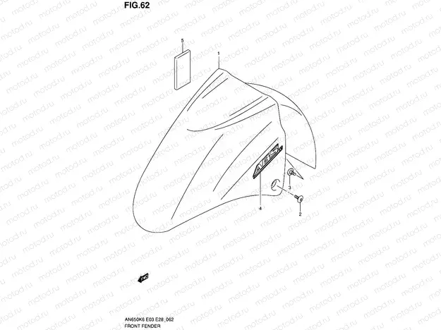 62 - FRONT FENDER (AN650AK6/AK7)