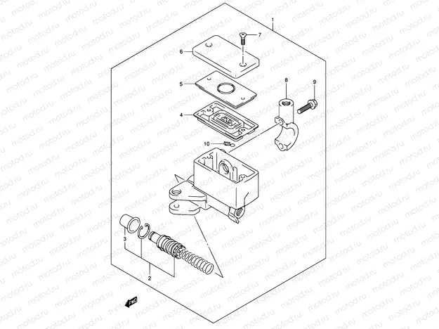 62 - FRONT MASTER CYLINDER (GSF650K5/UK5/AK5/UAK5/K6/UK6/AK6/UAK6)