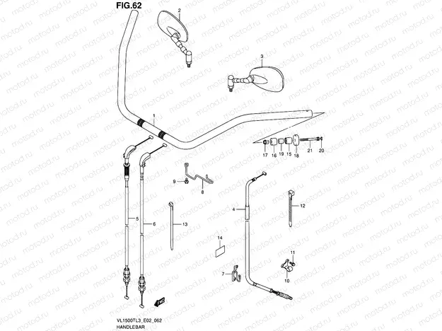 62 - HANDLEBAR (VL1500TL3 E02)