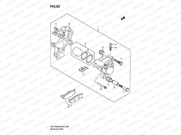 62 - REAR CALIPER