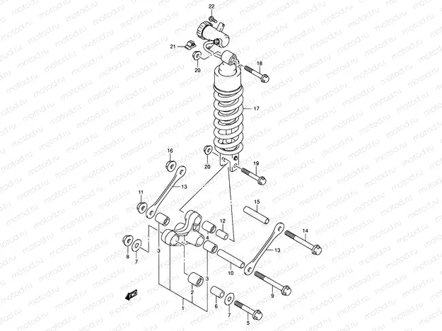 62 - REAR CUSHION LEVER