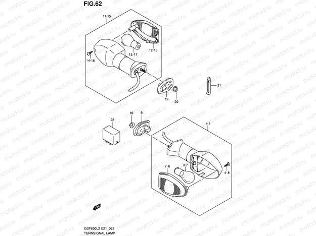 62 - TURNSIGNAL LAMP (GSF650SL2 E21)