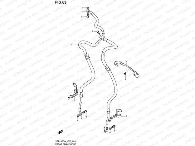 63 - FRONT BRAKE HOSE