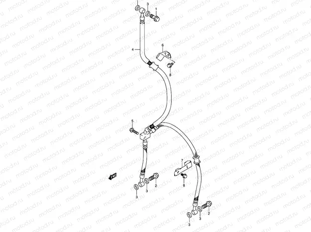 63 - FRONT BRAKE HOSE (SEE NOTE)