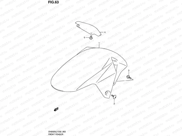 63 - FRONT FENDER (SV650SUL2 E24)