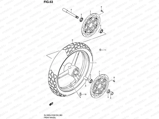 63 - FRONT WHEEL