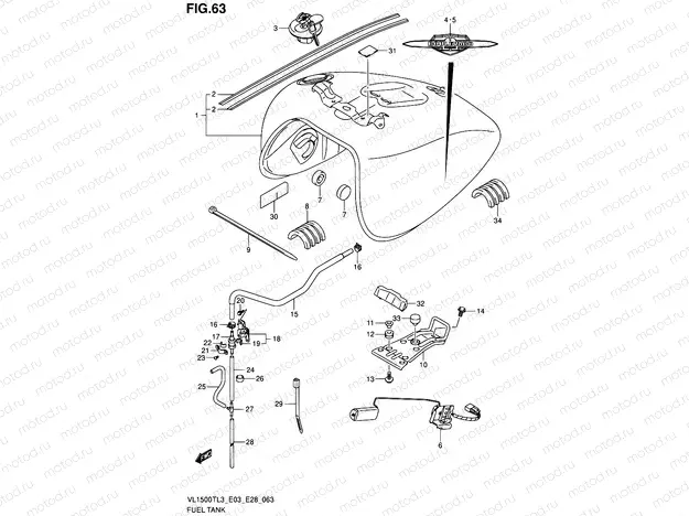 63 - FUEL TANK (VL1500TL3 E28)