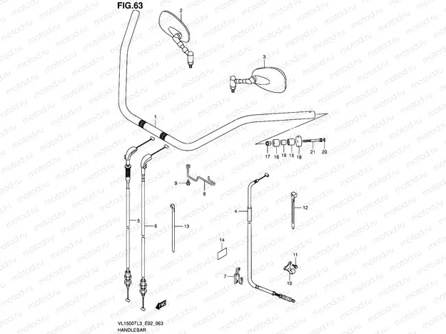 63 - HANDLEBAR (VL1500TL3 E19)