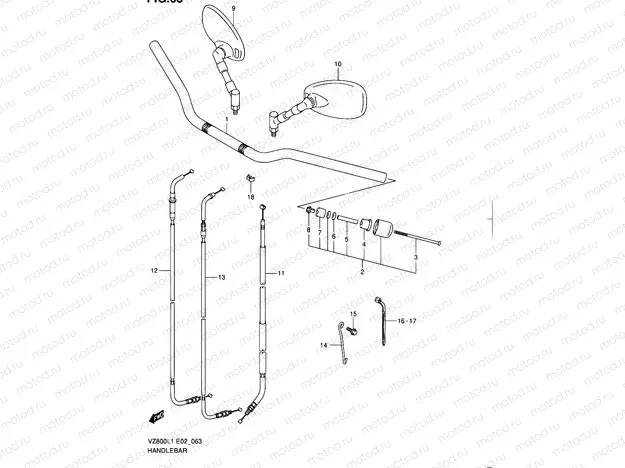 63 - HANDLEBAR (VZ800L1 E19)