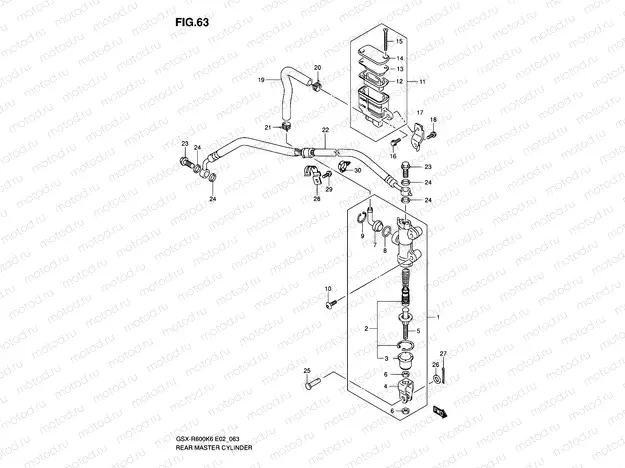 63 - REAR MASTER CYLINDER