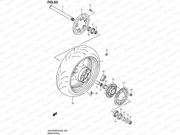 63 - REAR WHEEL