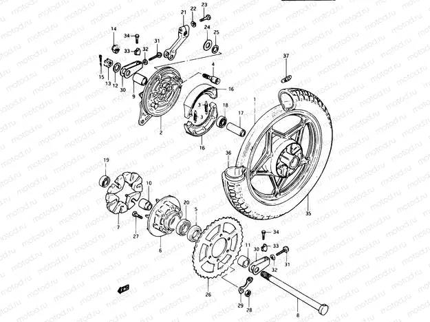 63 - REAR WHEEL