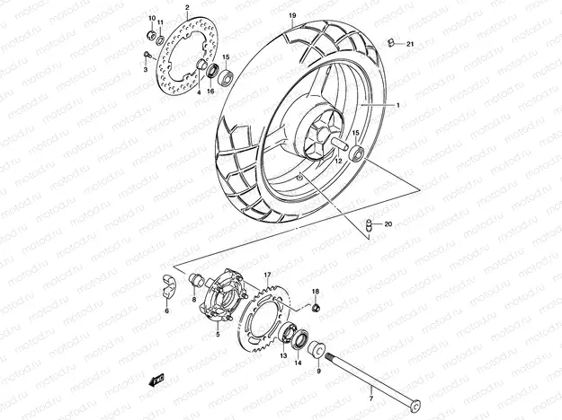 63 - REAR WHEEL