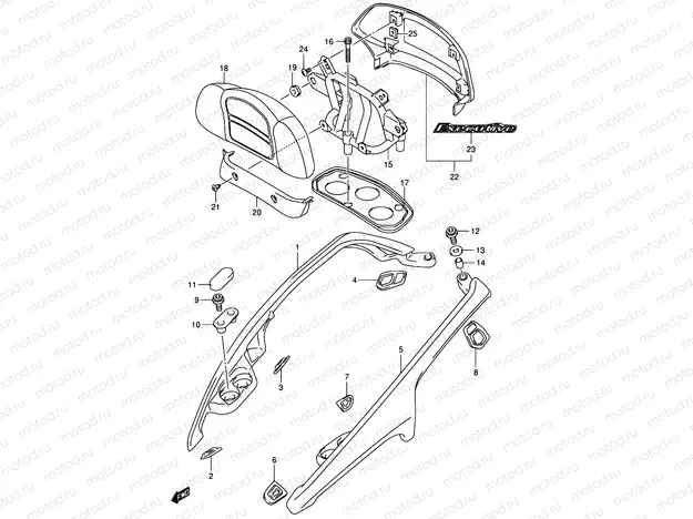63A - PILLION RIDER HANDLE (AN650AK4)