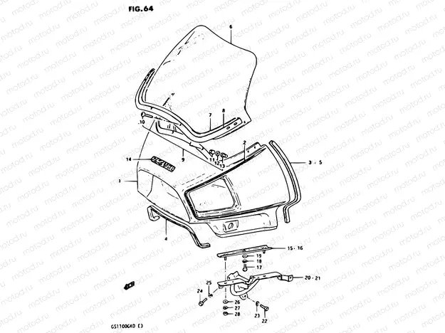 64 - COWLING (NO.1) (GS1100GKZ)