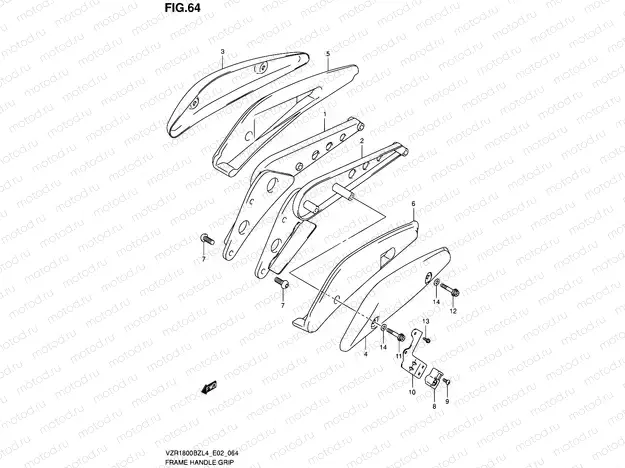 64 - FRAME HANDLE GRIP (VZR1800BZL4 E19)