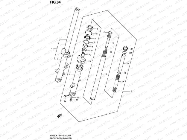 64 - FRONT FORK DAMPER (MODEL K3)