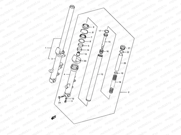 64 - FRONT FORK DAMPER (MODEL K3)