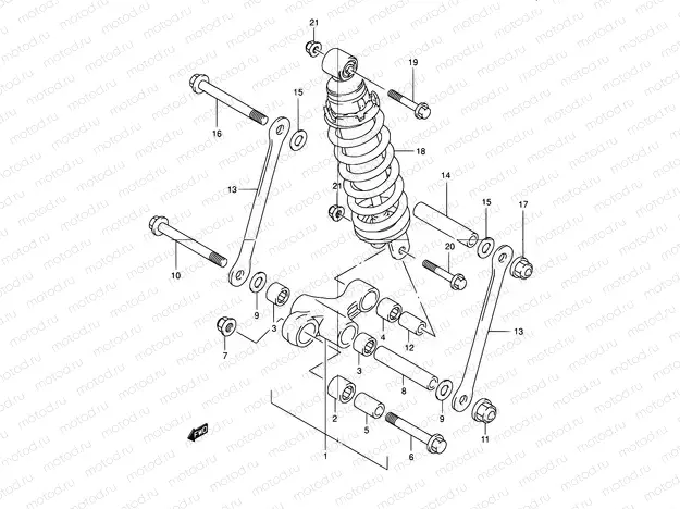 64 - REAR CUSHION LEVER