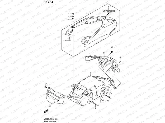 64 - REAR FENDER