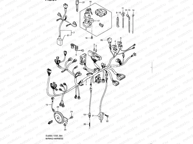 64 - WIRING HARNESS (DL650AL1 E02)