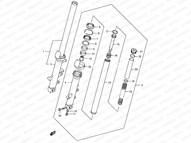 64A - FRONT FORK DAMPER (MODEL K4)