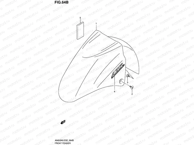 64B - FRONT FENDER (MODEL K8)