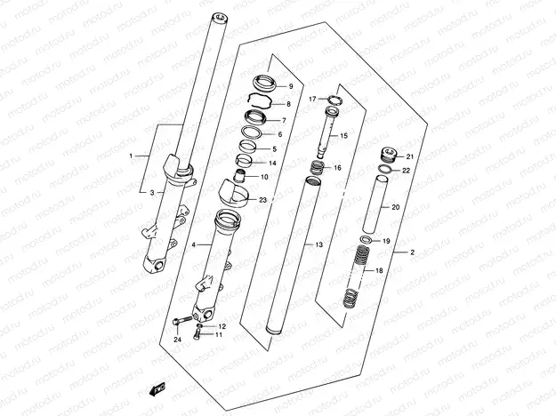 64B - FRONT FORK DAMPER (MODEL K5)