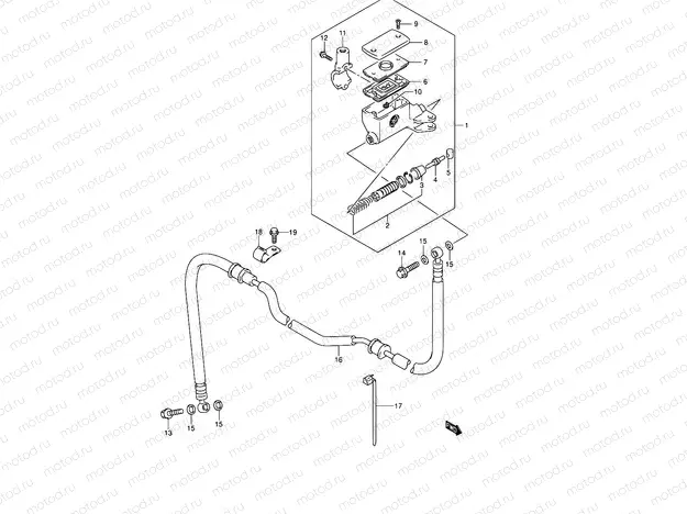 65 - CLUTCH MASTER CYLINDER (GSF1200K1/K2/K3/K4/ZK4/K5/ZK5)
